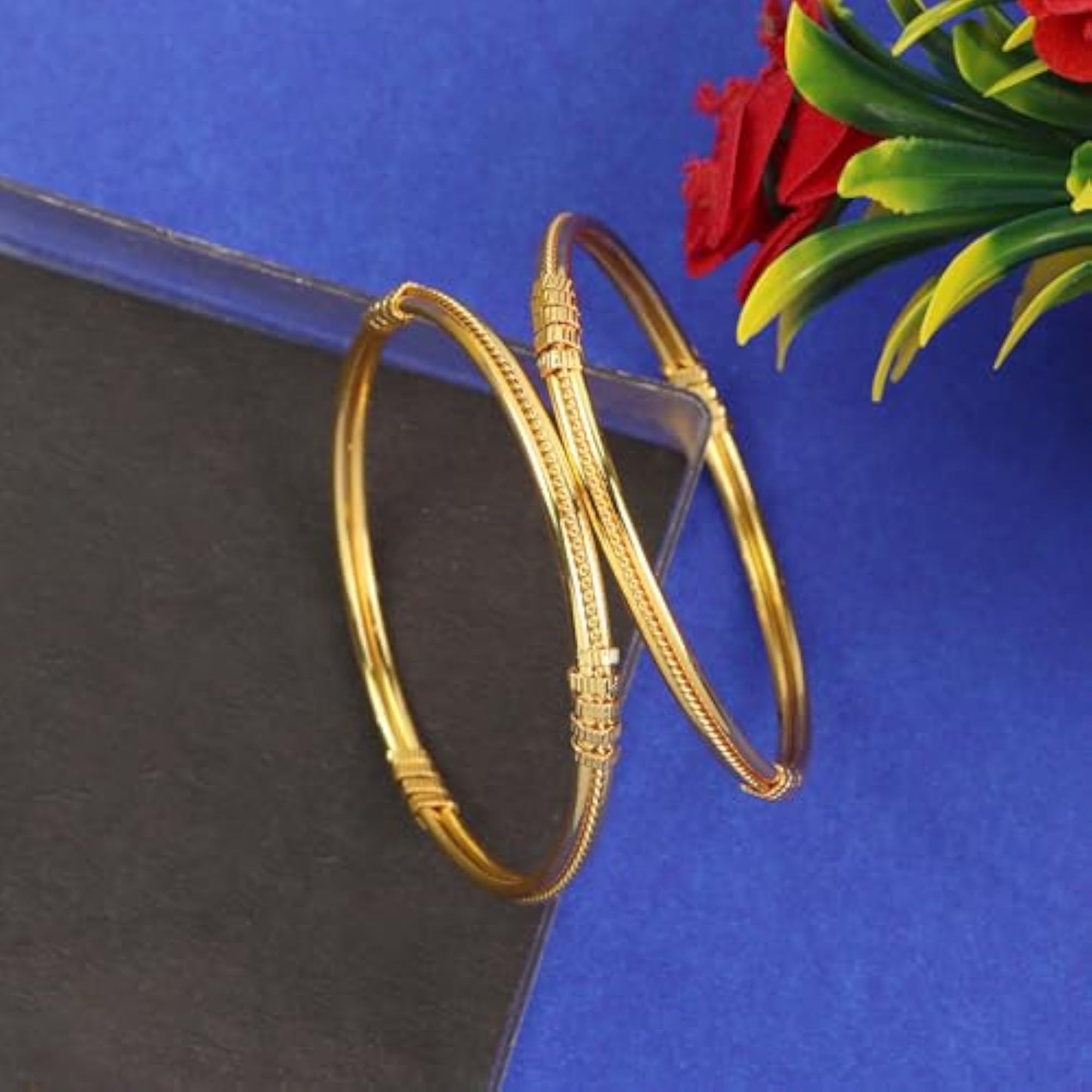 One Gram Micro Plated Traditional Plain Bangle, Elegant